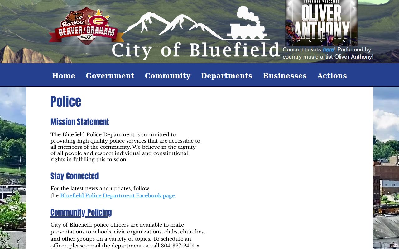 Bluefield court docket information on the official municipal court page